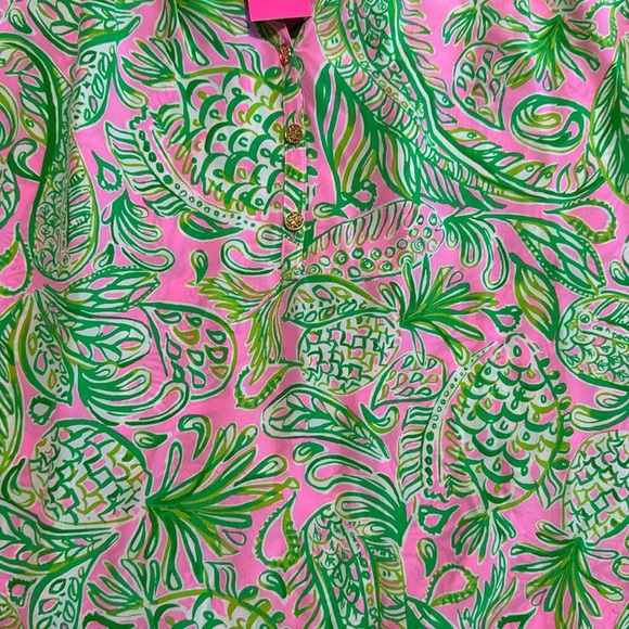 Lilly Pulitzer Elsa Silk Top Mandevilla Baby Fins And Flippers - Picture 7 of 9